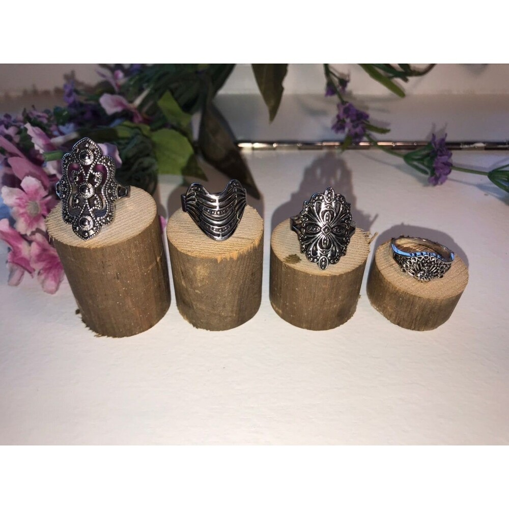 Set of 4 Boho rings